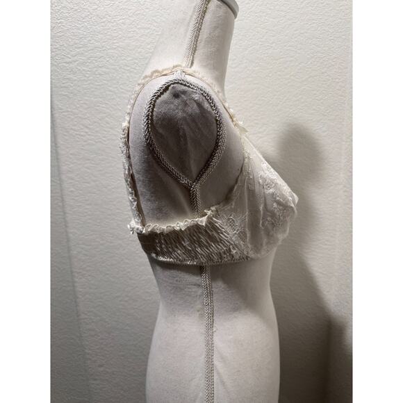 Vintage 90s Victoria's Secret Second Skin High Cut Brief Panties L Bra 36C White - Picture 9 of 15